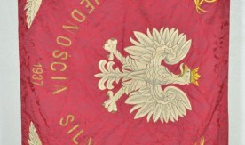 Sztandar "Zjednoczenie Kolejowców Polskich Okręg Warszawa"